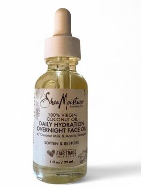 Shea Moisture Cream and Clear Glass Dropper Face Oil